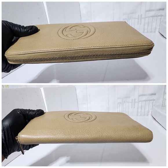 Authentic Gucci Soho GG Logo Continental Wallet Beige - Picture 7 of 15